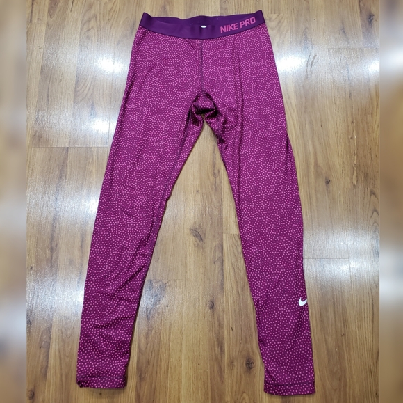 Nike Pants - Nike Pro Dri-fit polka dot leggings!!